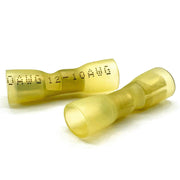 Yellow Heat Shrink Marine Grade Female Bullet Connectors, AWG 12-10