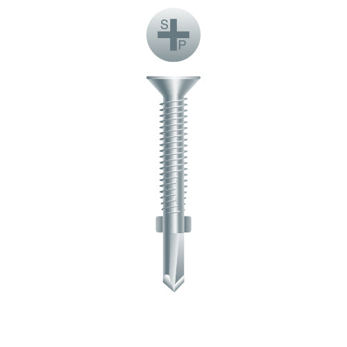 #12 Strong-Point Flat Head Reamer 12-24 x 2-1/2, PH-Zinc