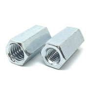 1/2"-13 to 3/8"-16 x 1-1/4" Grade A Reducer Coupling Nuts Zinc