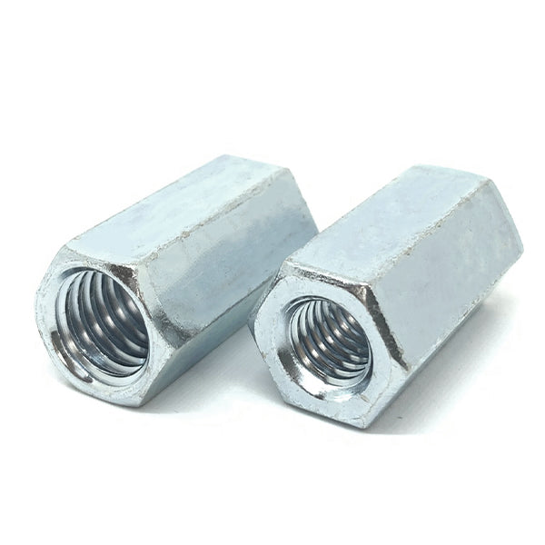 5/8"-11 to 1/2"-13 x 1-1/4" Grade A Reducer Coupling Nuts Zinc