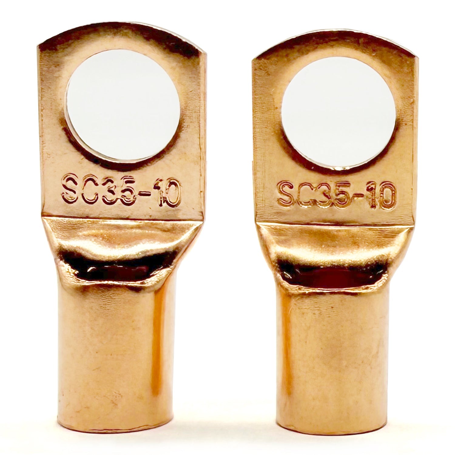 Copper Lug Terminal 2AWG, M10 (3/8") Hole, SC35-10