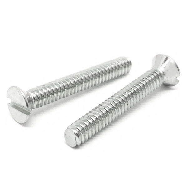 #8-32x3" Stainless Steel Slotted Flat Head Machine Screws Steel