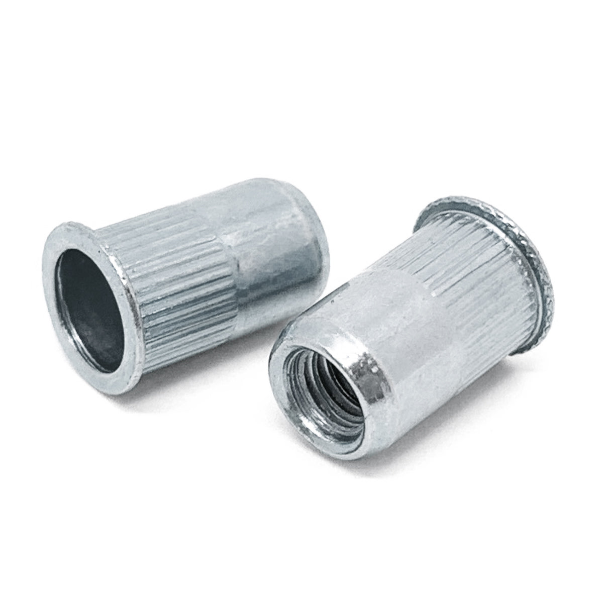 #10-24 L (.130-.225) Aluminum Small Flange Knurled Body Rivet Nut