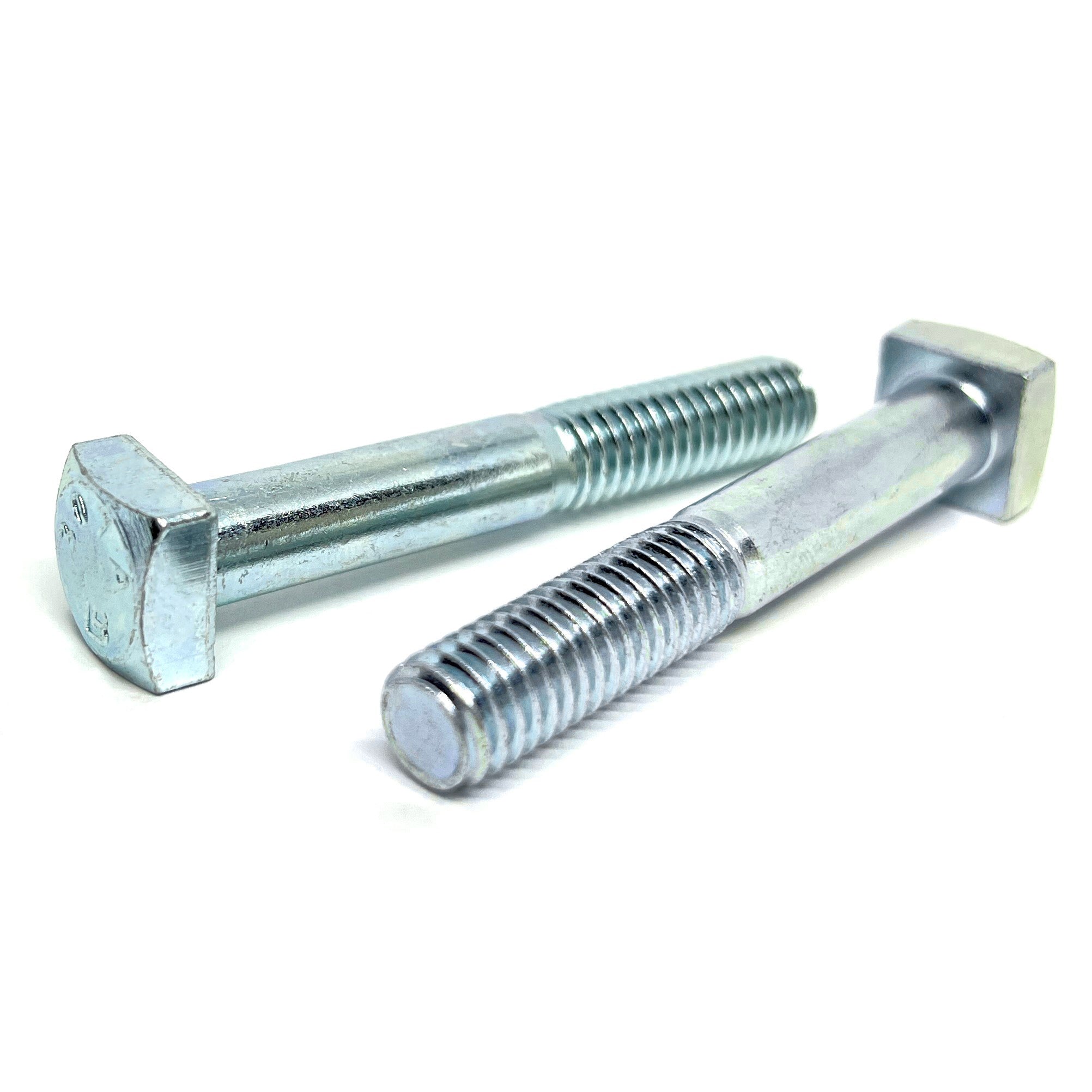 7/8"-9x3" Square Head Bolts Grade A307 Zinc Clear
