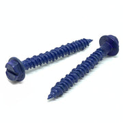 1/4x6" Hex Washer Head Concrete Screws Piercing Point Blue Finish