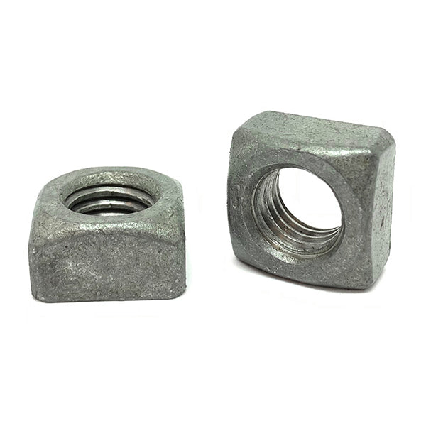1/4"-20 Steel Square Nuts Galvanized