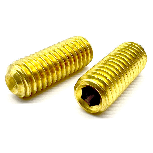 3/8"-16x1" Brass Cup Point Socket Set Screws