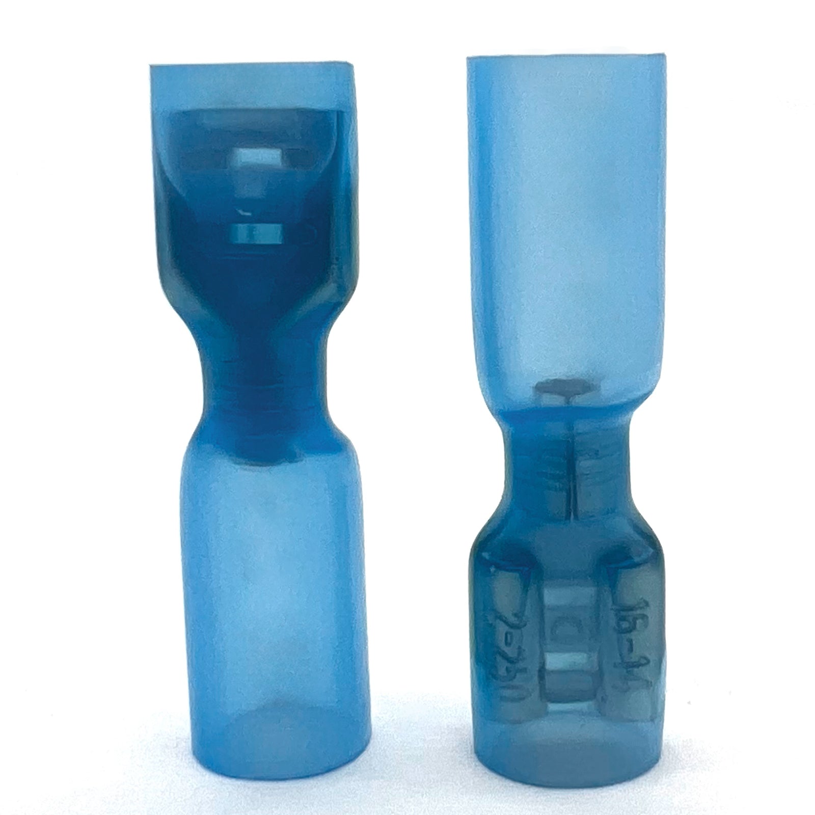 Blue Heat Shrink Female Spade Connectors, AWG 16-14