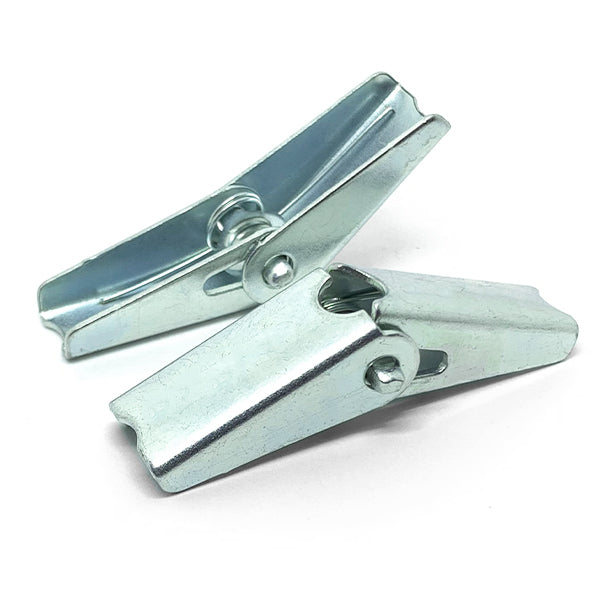 1/2"-13 Spring Wing Toggle Nuts Steel Zinc Clear