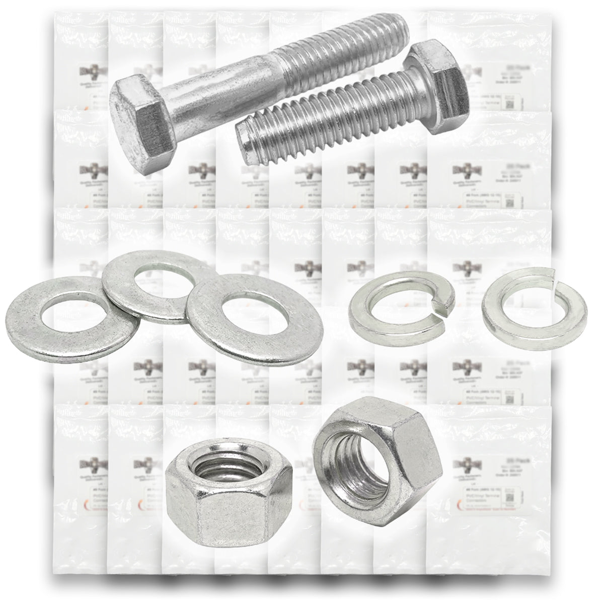 7/16"-14 Coarse 18-8 Stainless Steel Hex Cap Screws, Nuts, & Washers - 527 PCS