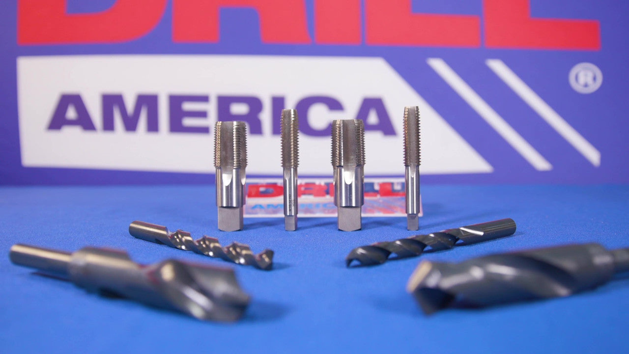 1/2" Carbon Steel NPT Pipe Tap and 23/32" HSS Drill Bit Kit