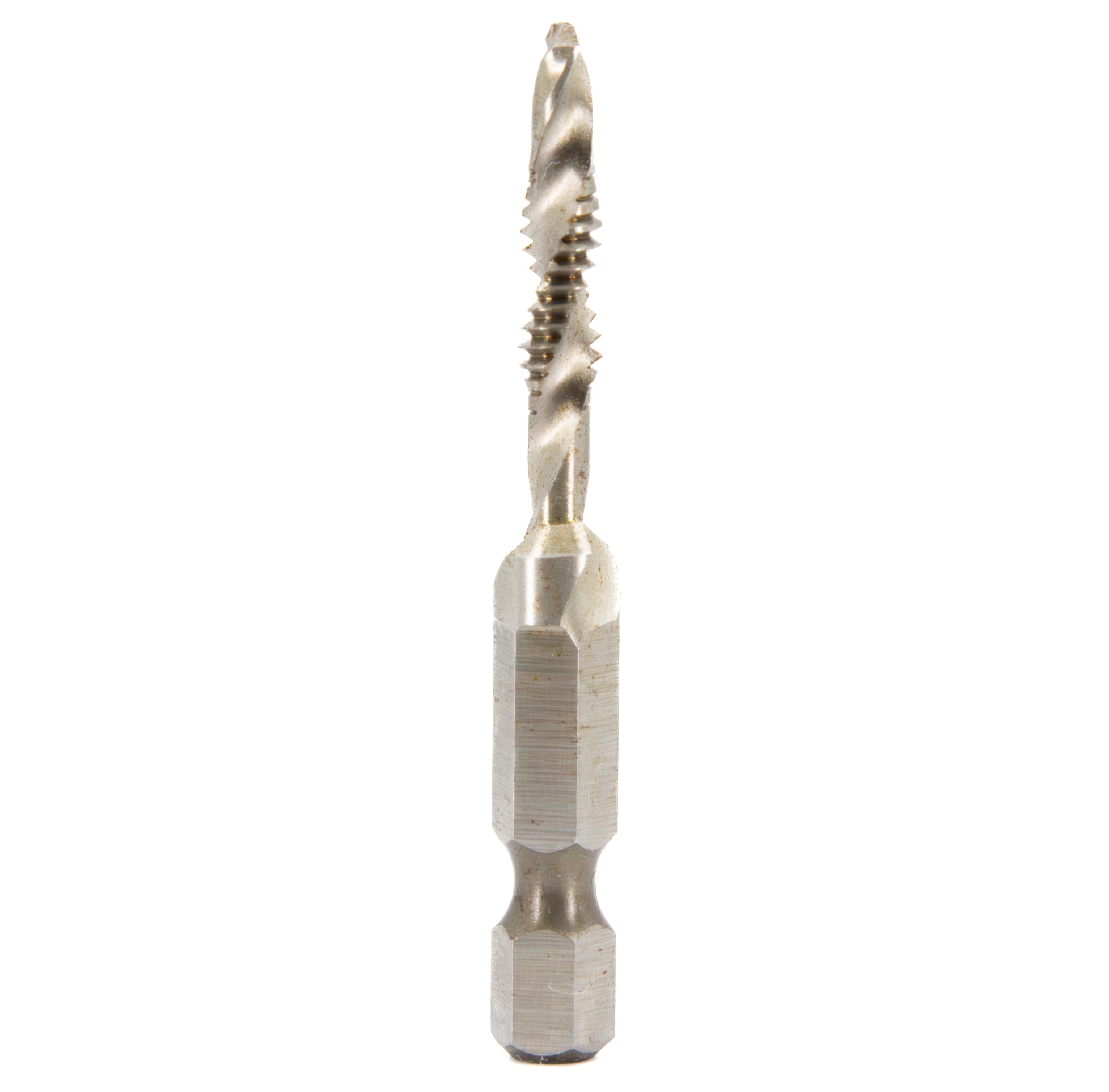 #10-32 UNF Combined Drill Tap and Countersink with 1/4" Quick Change Hex Shank