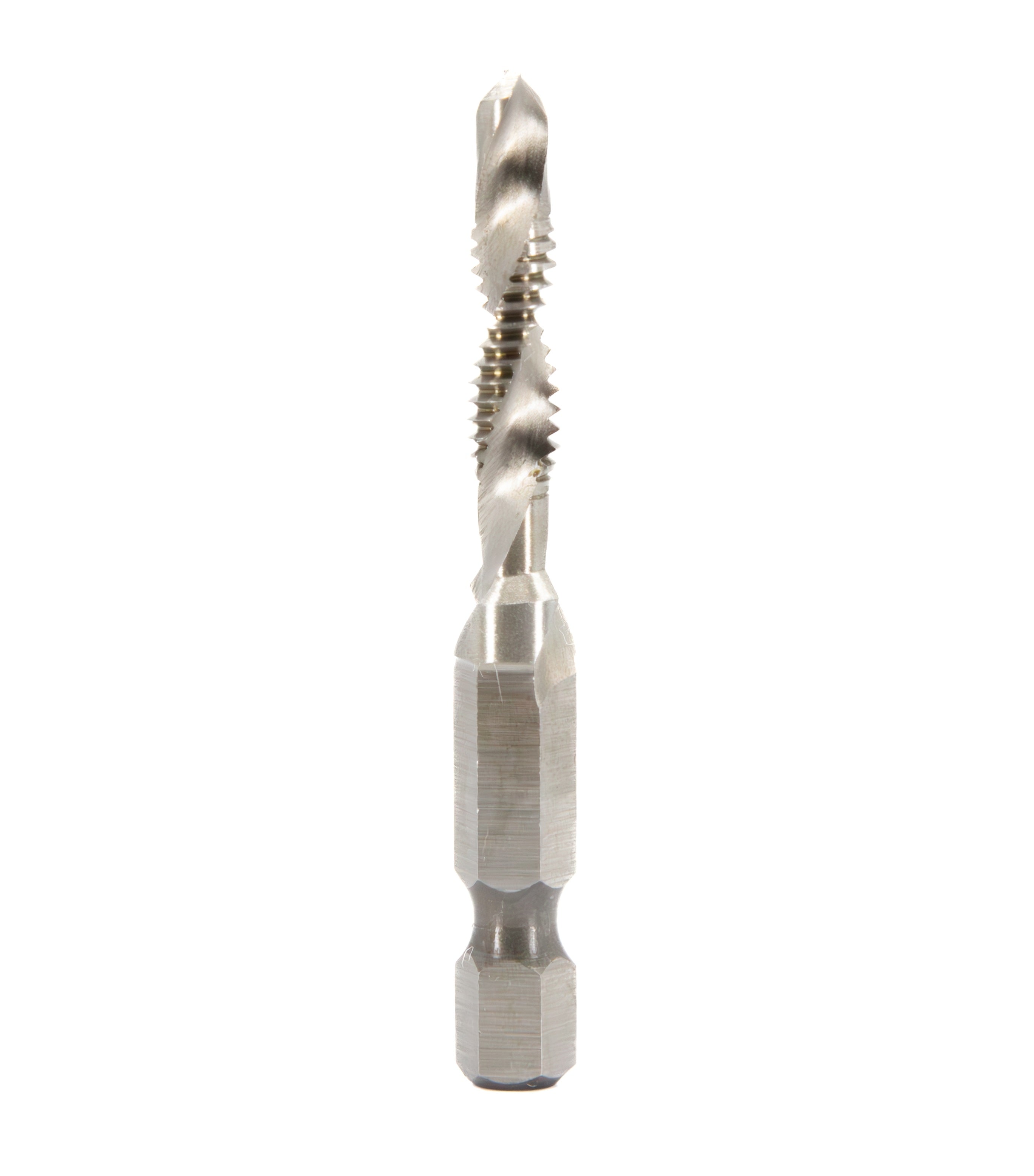 #12-24 UNC Combined Drill Tap and Countersink with 1/4" Quick Change Hex Shank