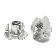 3/8"-16x7/16" 18-8 Stainless Steel 4 Prong T Nuts