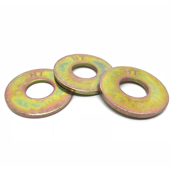 5/16" USS Grade 8 Flat Washers Zinc Yellow