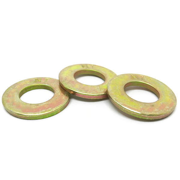 3/8" USS Grade L-9 Flat Washers USA Zinc Yellow