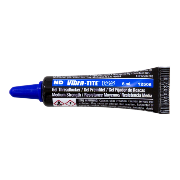 Vibra-Tite 125, Medium Strength Gel Threadlocker, 6ml Plastic Tube