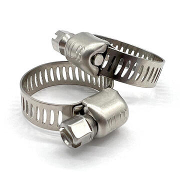 #6 Micro Worm Gear Hose Clamp 304 Stainless w/ 1/4" Slotted Screw