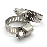 #8 Micro Worm Gear Hose Clamp 304 Stainless w/ 1/4" Slotted Screw