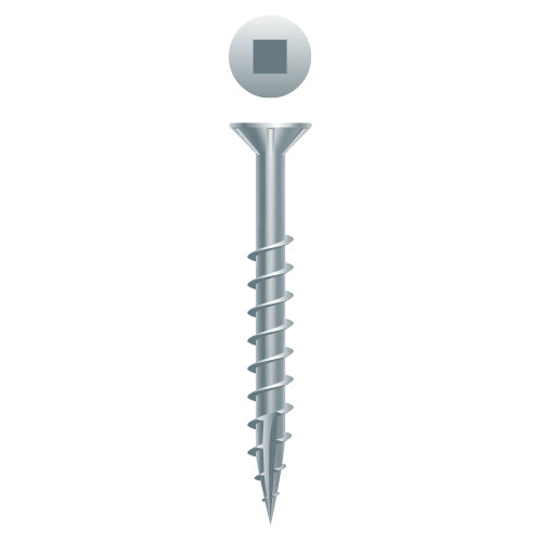 #8 Strong-Point Flat Head w/Nibs 8 x 3/4, SQ, Type '17',  Zinc