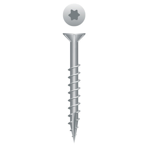 #8 Strong-Point Flat Head w/Nibs 8 x 1-1/4, T-20, Coarse, Type '17' Thread