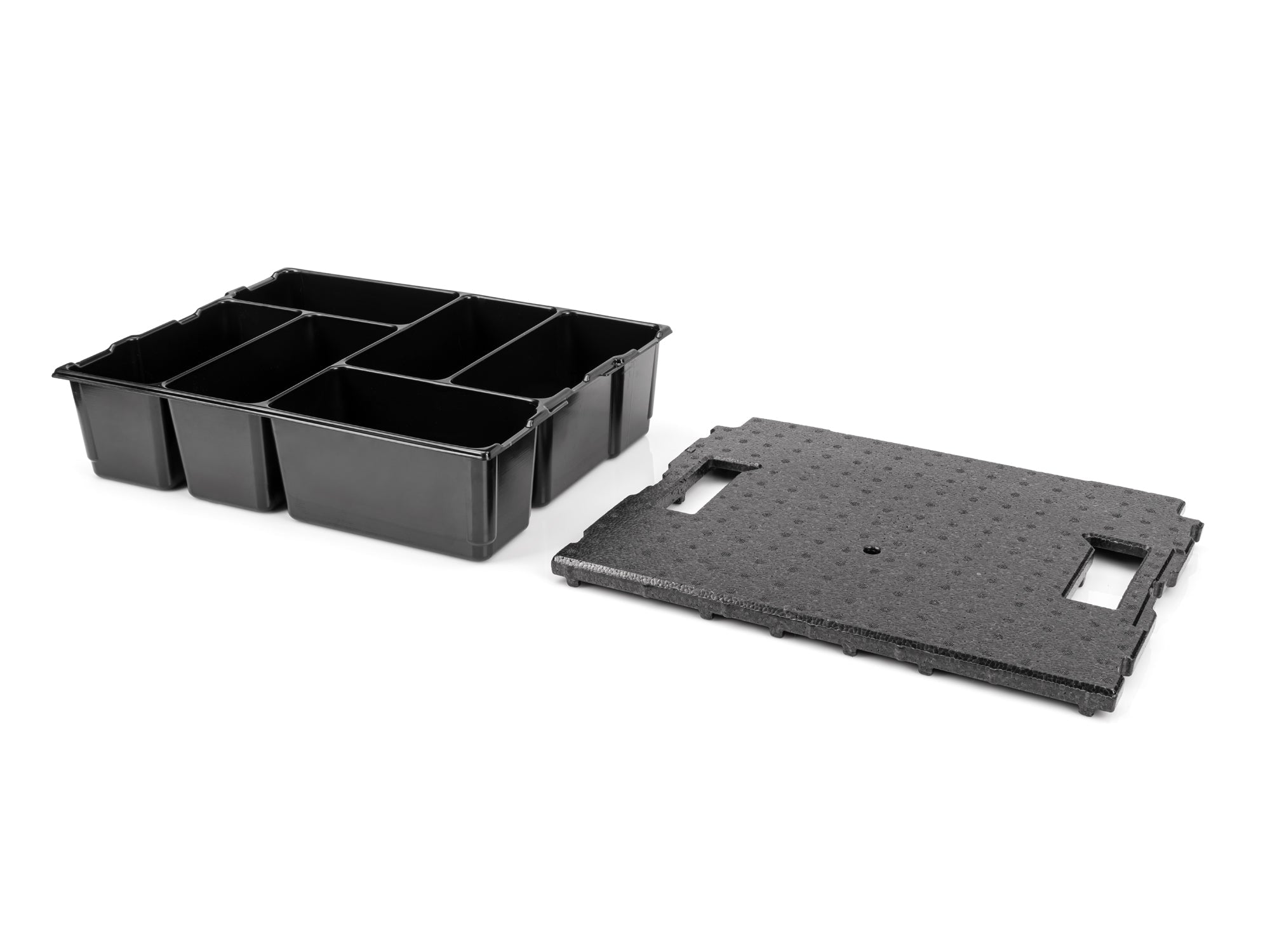 6-Cavity Parts Tray and Lid Insert for Stacking Tool Box (L-BOXX 2)