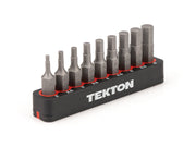 1/4 Inch Hex Bit Set with Rail, 9-Piece (2 - 6 mm)