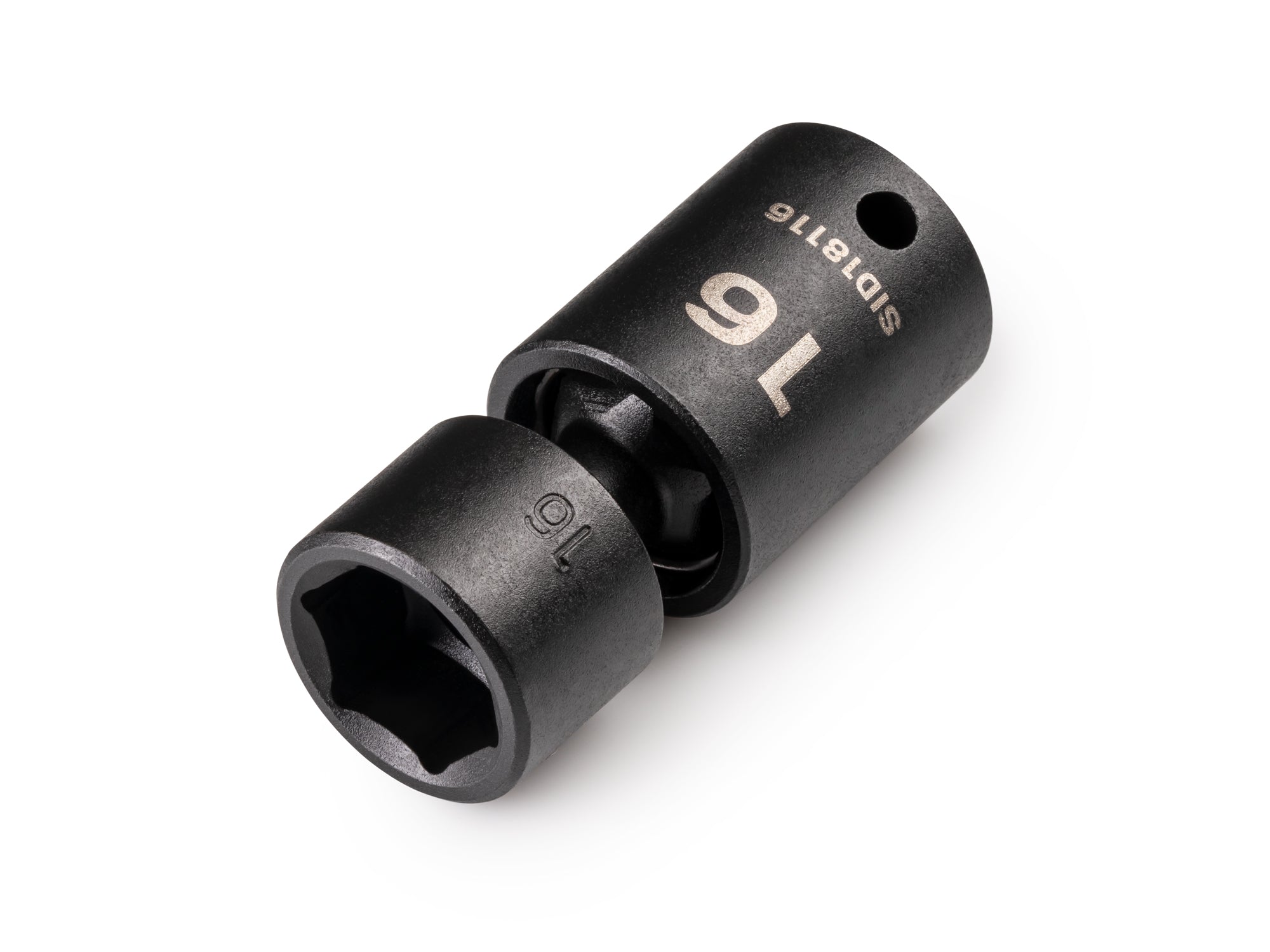 3/8 Inch Drive x 16 mm Shallow 6-Point Universal Joint Impact Socket