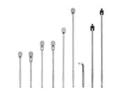 1/2 Inch Drive Non-Quick-Release Ratchet, L-Handle, and Breaker Bar Set (9-Piece)