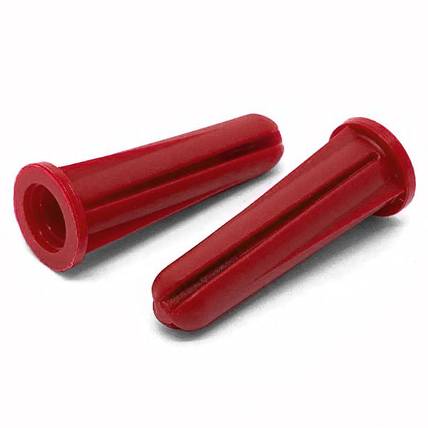 #4 #6 #8 x 3/4" Conical Plastic Drywall Anchor Red
