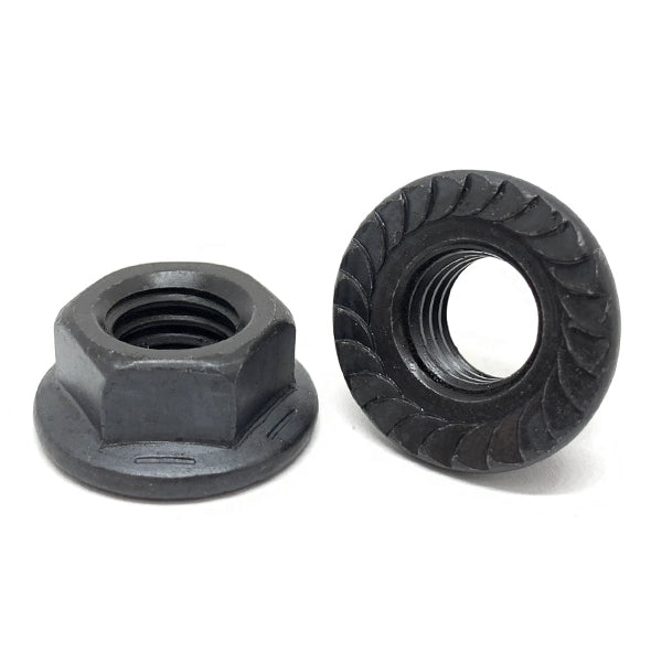 M6-1.0 Class 8 Serrated Hex Flange Nuts Plain & Oil