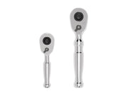 1/4, 3/8 Inch Drive Quick-Release Stubby Ratchet Set, 2-Piece (3, 4-1/2 in.)