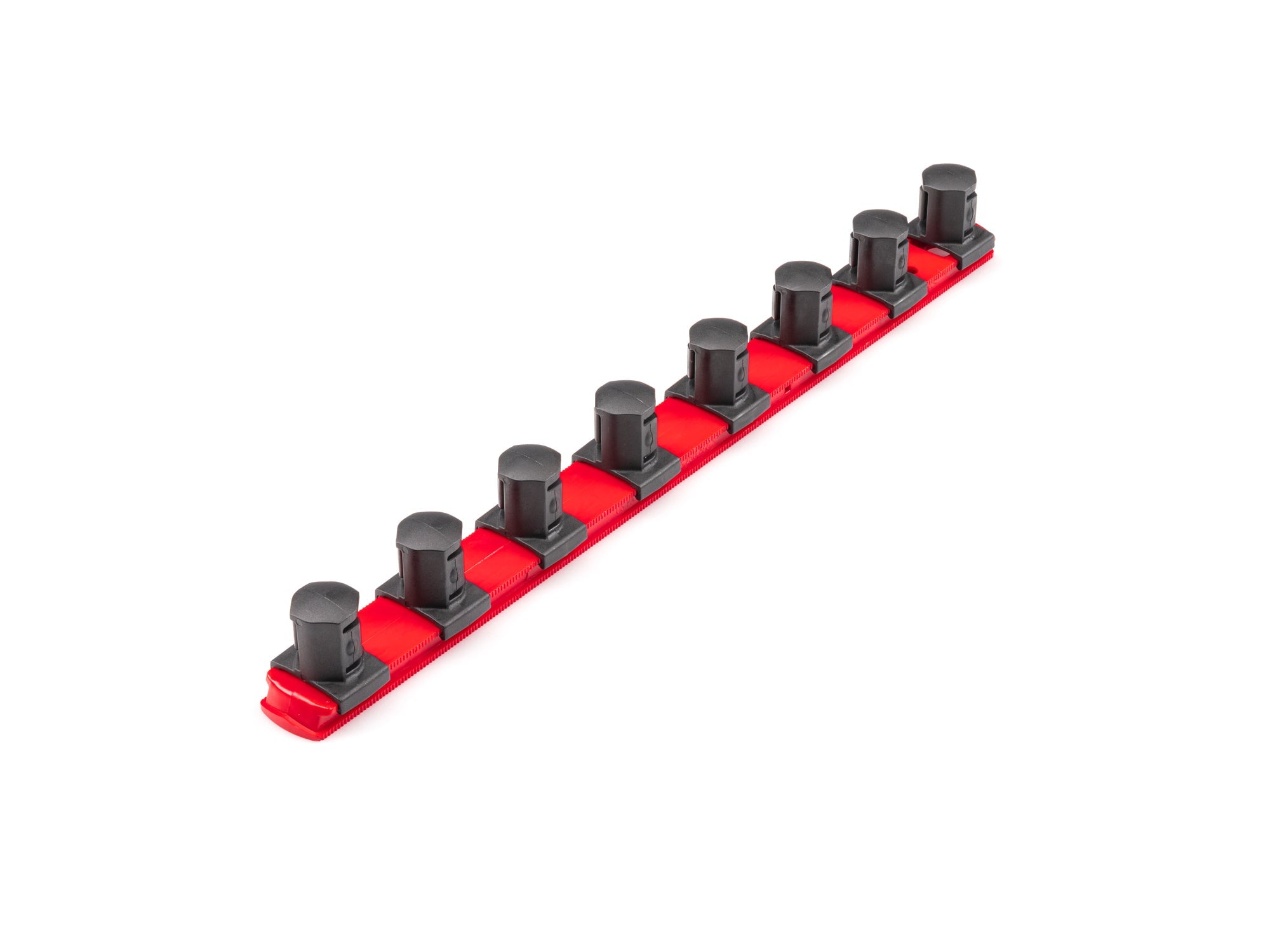 3/4 Inch Drive x 13 Inch Socket Rail, 8 Clips (Red)
