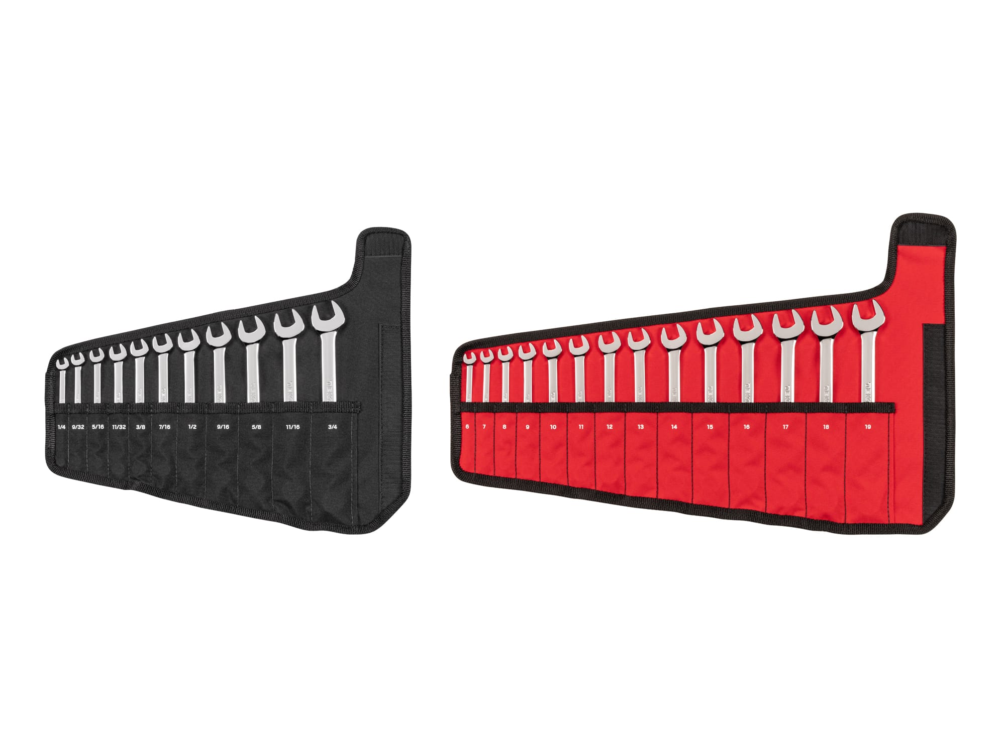 Combination Wrench Set with Rolls, 25-Piece (1/4 - 3/4 in., 6 - 19 mm)