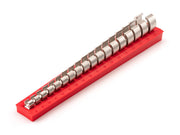 3/8 Inch Drive 6-Point Flare Nut Crowfoot Wrench Set with Rack, 18-Piece (8 - 27 mm)