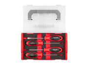 Phillips and Slotted Screwdriver Set with Mini Stacking Tool Box - 4 Inch Shanks, 4-Piece (#1 - #2, 3/16 - 1/4 in.)