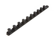 3/4 Inch Drive x 18 Inch Socket Rail, 10 Clips (Black)
