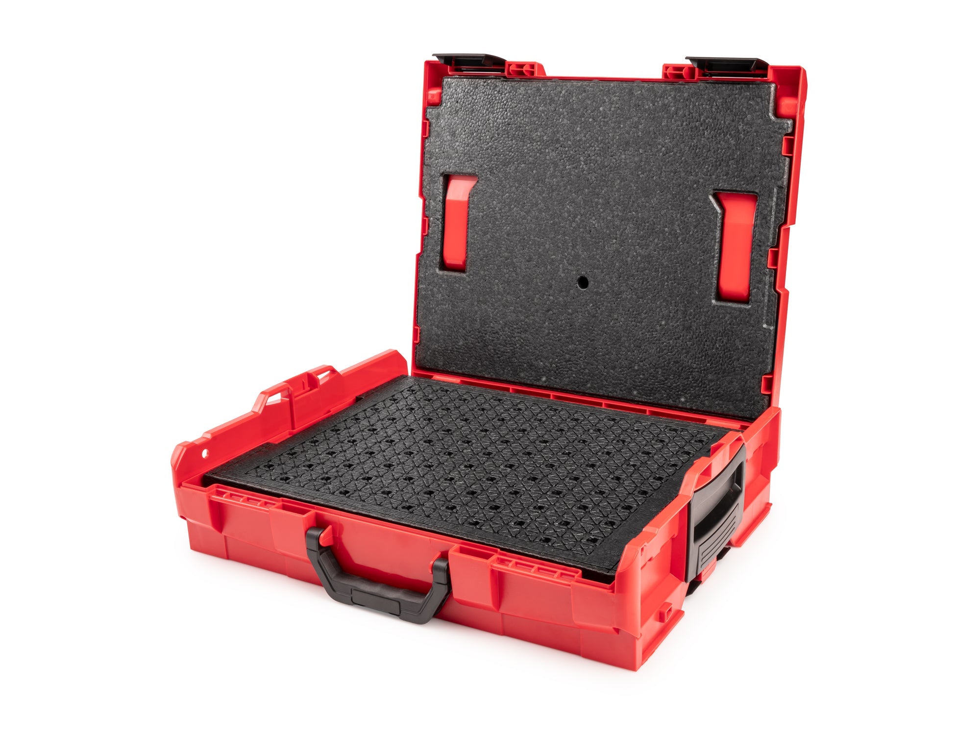 Shallow Stacking Tool Box (L-BOXX 1) with Customizable Foam (4 Sheets) and Lid Insert