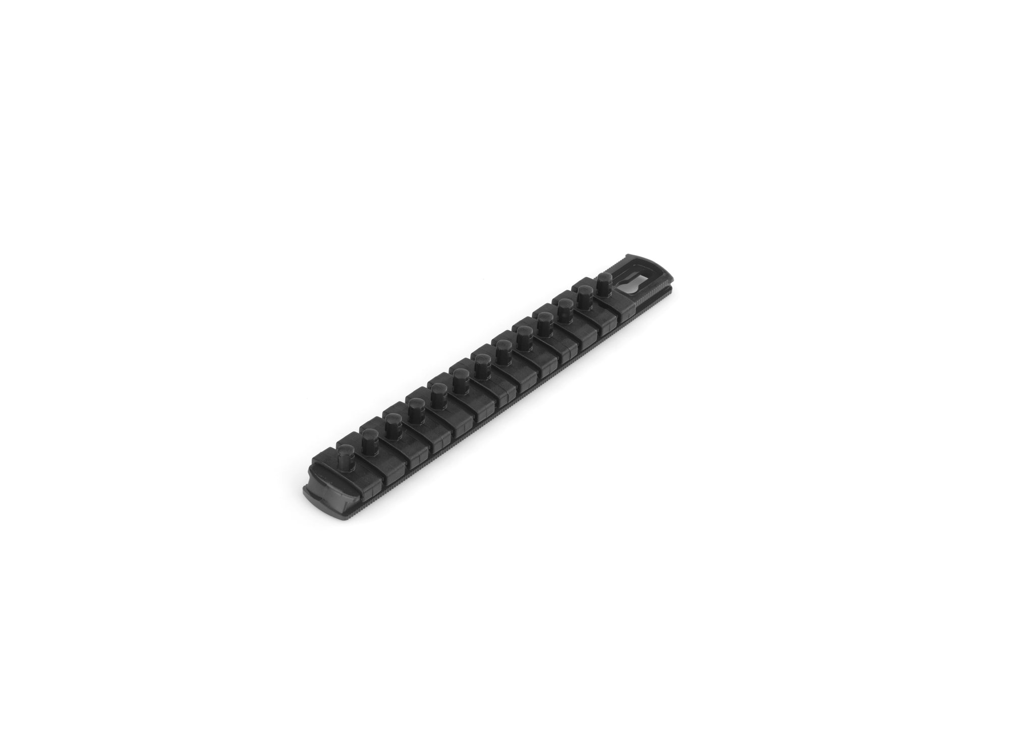 1/4 Inch Drive x 8 Inch Socket Rail, 13 Clips (Black)