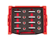 1/2 Inch Drive Shallow and Deep 6-Point Socket Set with Open Top Drawer and Rack, 16-Piece (25 - 32 mm)