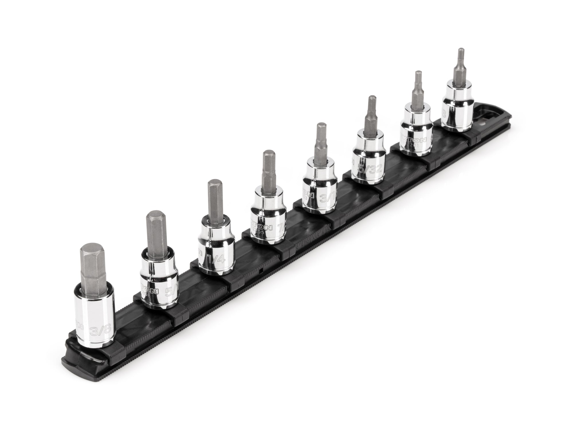 3/8 in Drive Hex Bit Socket Set with Rail, 8-Piece (1/8 - 3/8 in.)