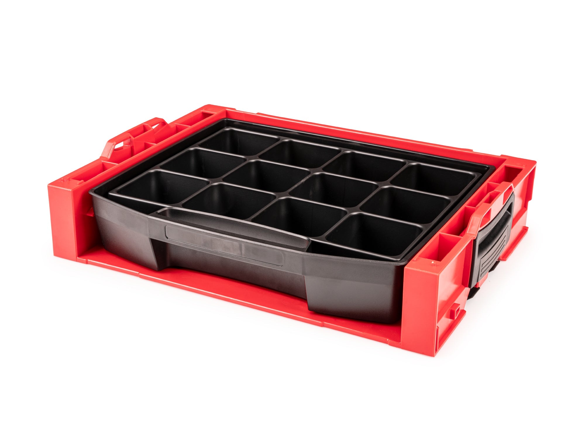 Open Top Drawer (LS-Tray) with 12-Cavity Parts Tray and Stacking Drawer Rack