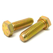 5/8-18x1-3/4" Hex Head Cap Screws Grade 8 Zinc Yellow