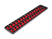 1/2 Inch Drive 2-Rail Socket Organizer Set, Red (30-Tool)