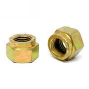 5/16"-24 Grade L-9 Hex Collar Locknuts USA Zinc Yellow