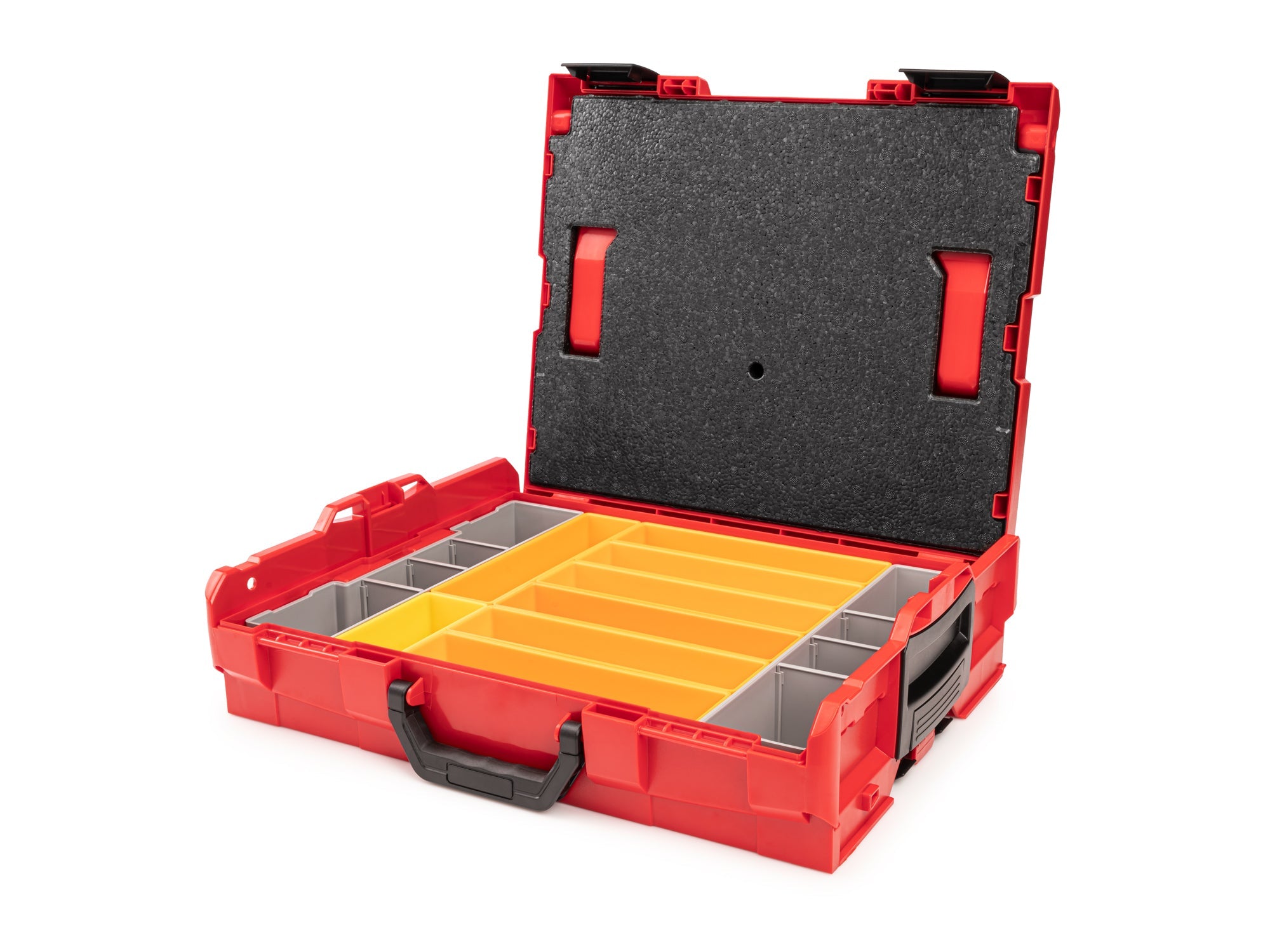 Shallow Stacking Tool Box (L-BOXX 1) with 10-Piece Organizer Bin Set and Lid Insert