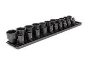 1/2 Inch Drive Shallow 6-Point Impact Socket Set with Rails and Tray, 21-Piece (5/16 - 1-1/2 in.)
