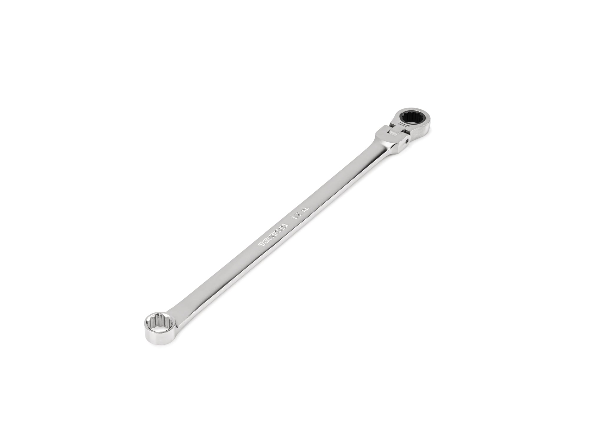 1/2 Inch Long Fixed/Flex Head 12-Point Ratcheting Box End Wrench