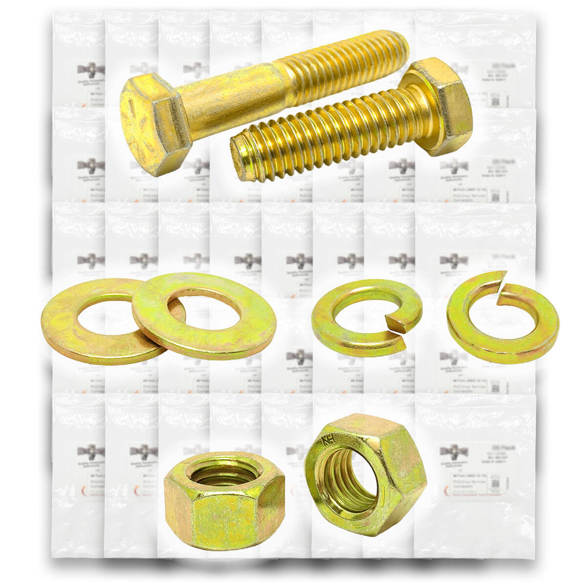 Inch Grade 8 Hex Cap Screws, Hex Nuts, Flat & Lock Washers - 573 PCS