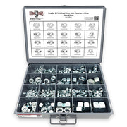Grade 5 Finished Hex Nut Coarse & Fine Zinc Clear Assortment - 381 pcs